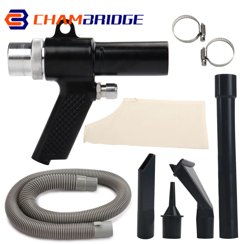 High Pressure Pneumatic Air Duster Compressor 2 In 1 Air Vacuum Blow Suction Guns Kit Pistol Type Pneumatic Vacuum Cleaner Tool