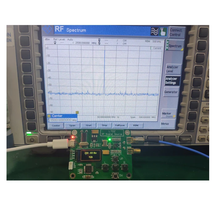 LTDZ MAX2870 0,96 дюймов OLED STM32 23,5-6000 МГц модуль источника сигнала USB 5 в питание частоты и режимы аксессуар