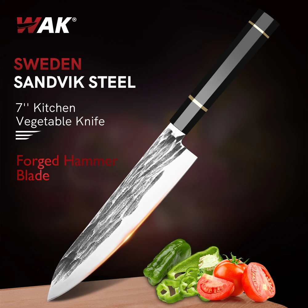 WAK 8.5\'\' Kitchen Sharp Chef Knife Sweden Sandvik 14c28n Steel Professional Kitchen Cutting Tool Resin Handle Slicing Knives