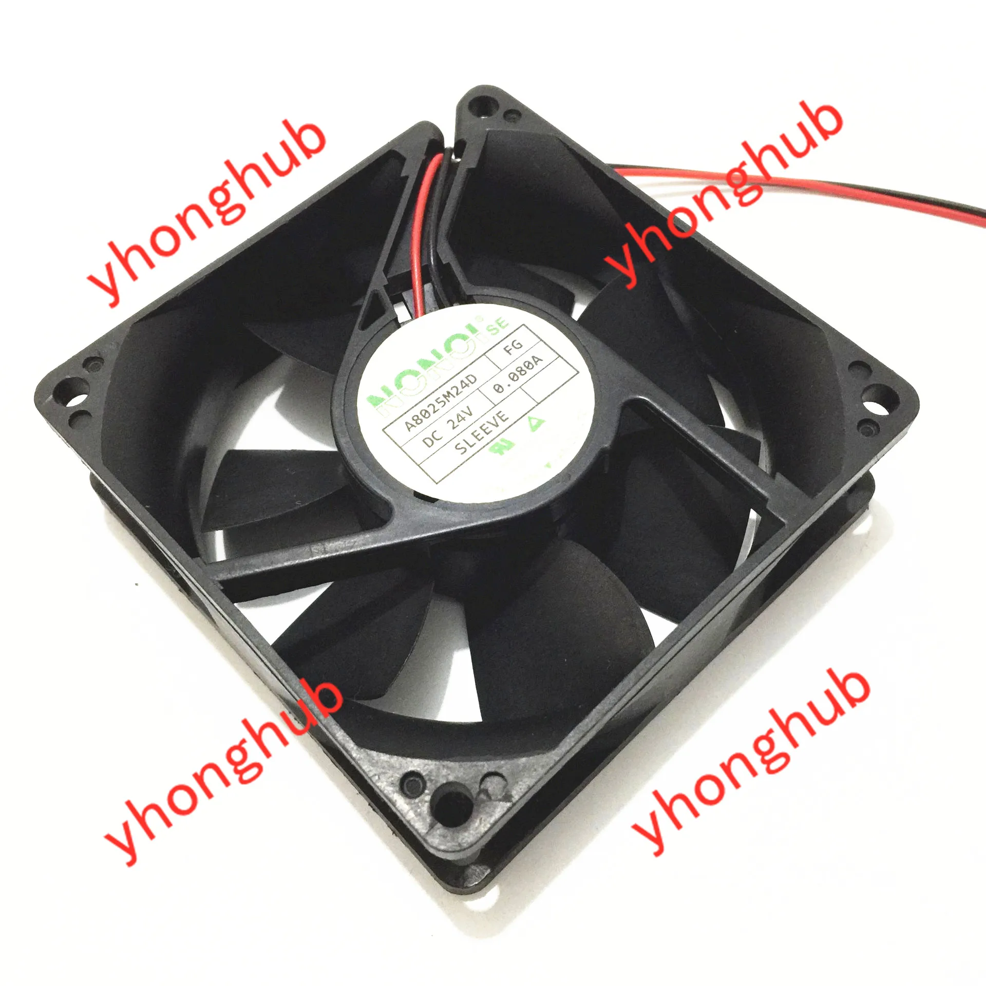 

NONOISE A8025M24D FG DC 24V 0.080A 80x80x25mm 2-Wire Server Cooling Fan