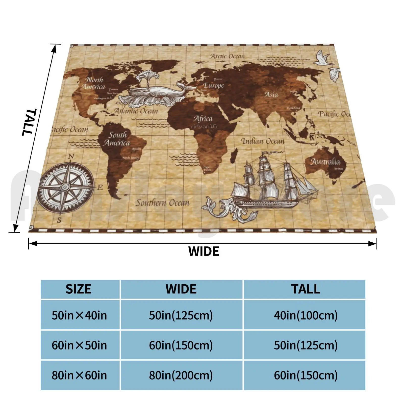 Pirate Bay Secret Map Blanket Super Soft Warm Light Thin World Map Old Map Map Maps History Map Historical Map