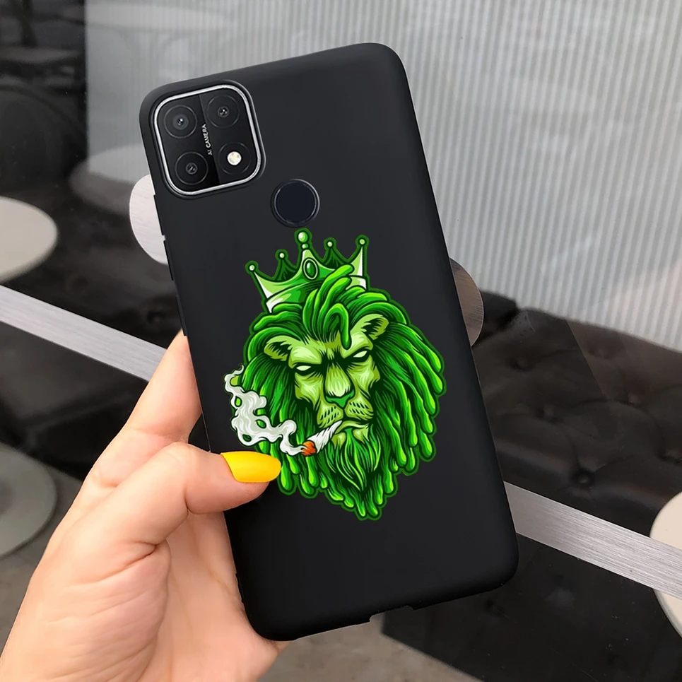 Phone Case For OPPO A15 Black Cool Series Dragon Alien Soft TPU Silicone Cover For Oppo A15 Cases Shockproof Bumper Oppo A 15