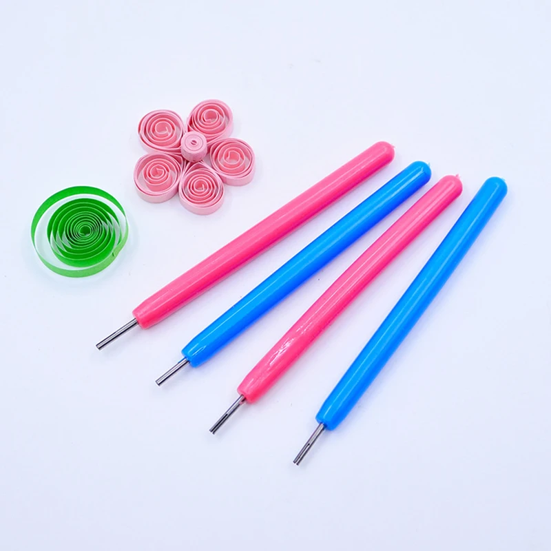 NUBECOM Slotted Paper Pen, DIY Handcraft Paper Tool, Random Color, Origami Scrapbooking, Random Color, 2Pcs, 5Pcs