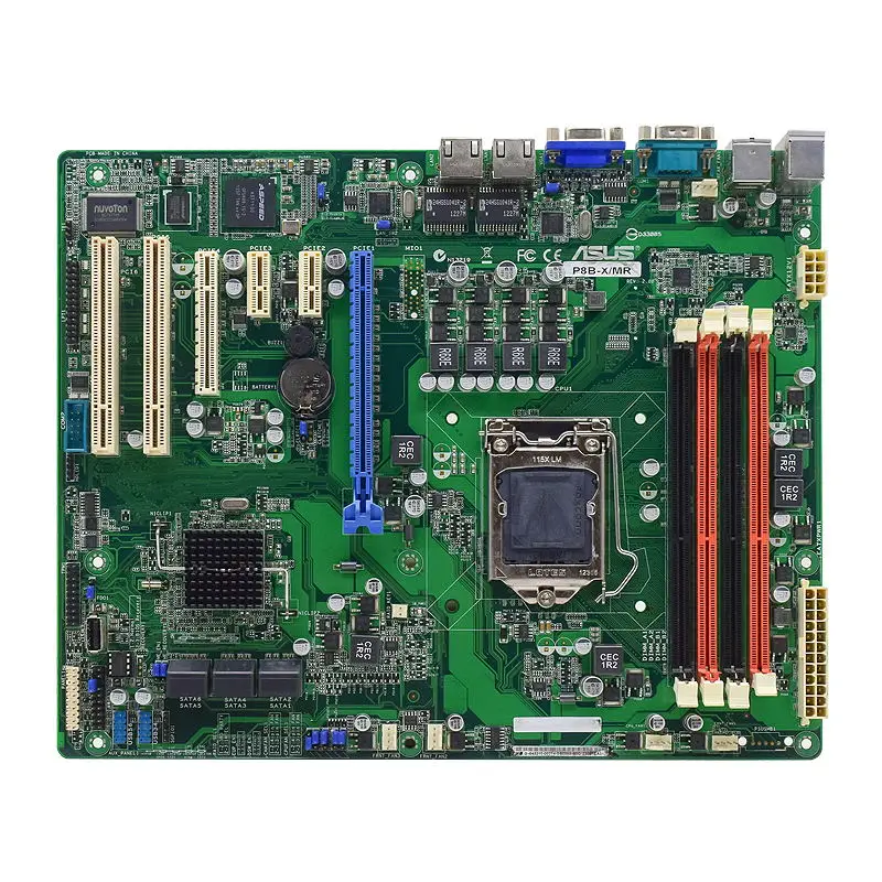 ASUS P8B-X/MR Motherboard LGA 1155 Motherboard DDR3 Support Kit Xeon Core i3 Processor Intel C202 SATA2 ATX PCI-E X16 X8 Slot