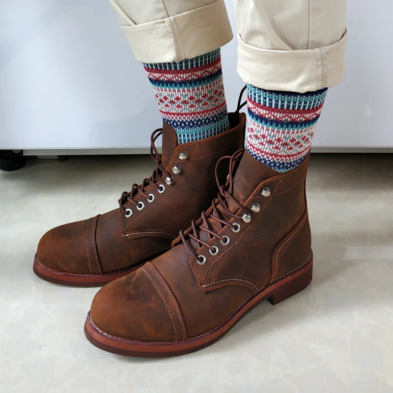 thick warm Men sock winter sock ethnic style woolen sock high tube soft rabbit wool colorful mens ankle hosiery mens dress socks