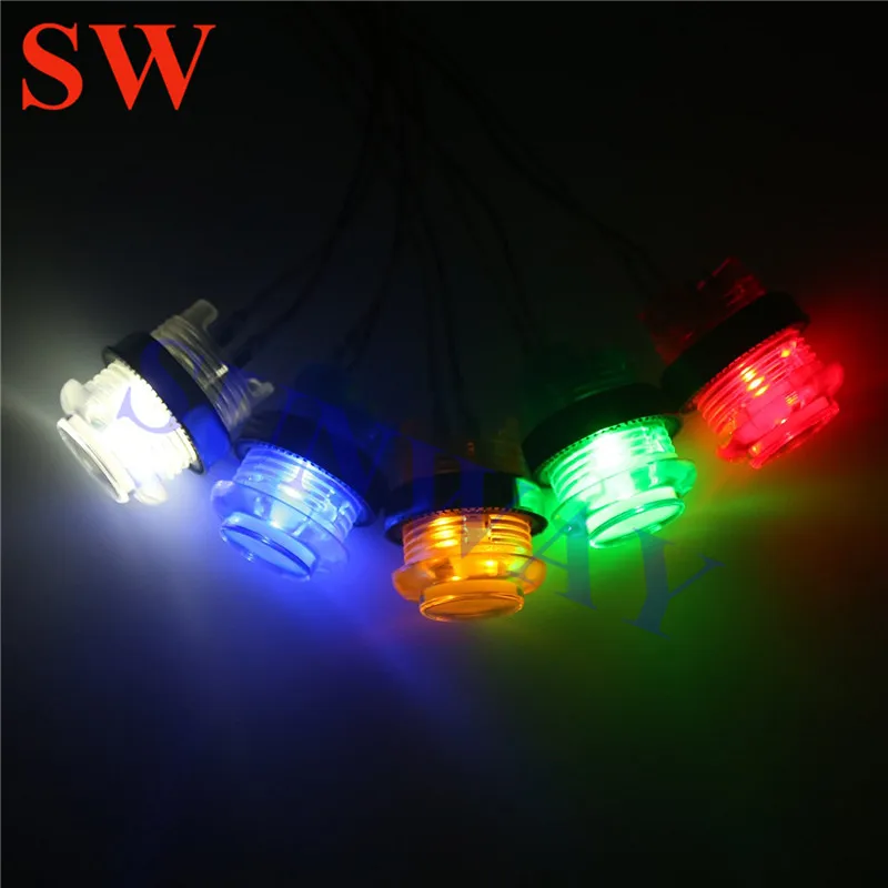 15 قطعة عالية الجودة الممرات 12V جولة الصمام مضيئة دفع زر 28 مللي متر الملونة LED المضاء برغي في نوع لممر لعبة وحدة