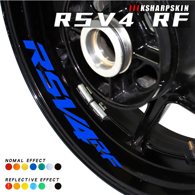 

Motorcycle wheel logo stickers inner ring color decorative decal protection waterproof film for APRILIA RSV4 RF rsv4 rf