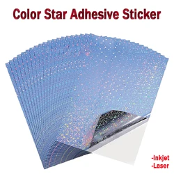 A4 Holographic Printable Vinyl DIY/Small/Gypsophila Stickers Waterproof And Scratch-resistant For Inkjet And Laser Printer