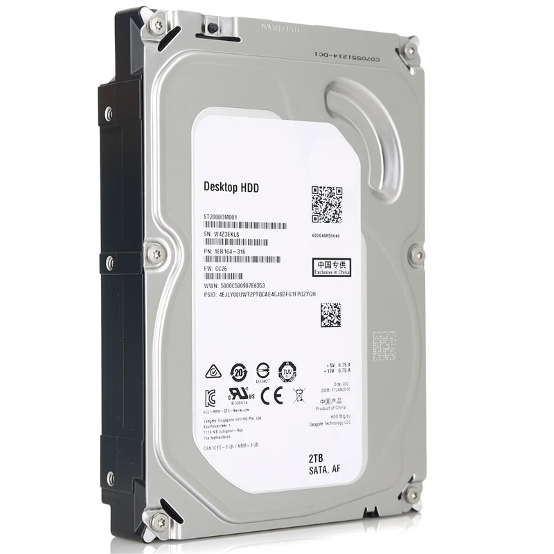 سيجيت 2 tbdeskpc 3.5 "الداخلية الميكانيكية قرص صلب SATA3 6 جيجابايت/ثانية HDD 5900-7200RPM 64MB/128MB العازلة (المستخدمة)