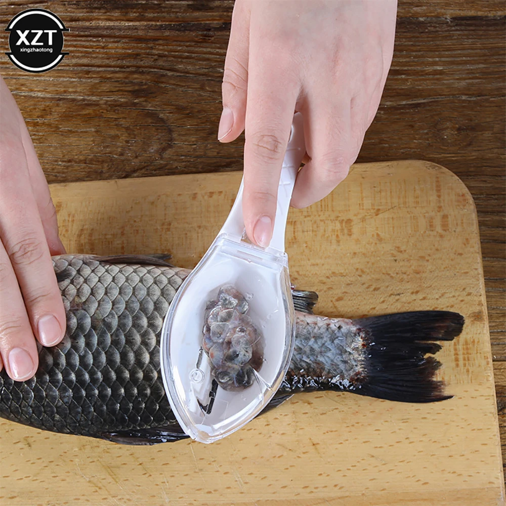 

Fish Scaler Remover Knife Fish Skin Brush Scraping Fish Scale Brush Grater Quick Disassembly Clean Peel Skin Scraper Fish Scaler