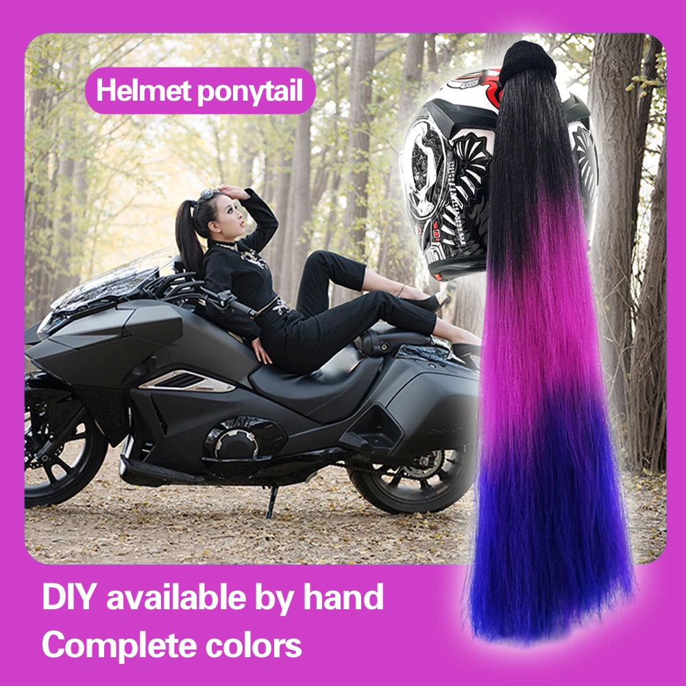 

Punk Style Motorcycle Gradient Color Braid Helmet Decoration Twist Braid Horn Sucker Motocross Wig Decoration