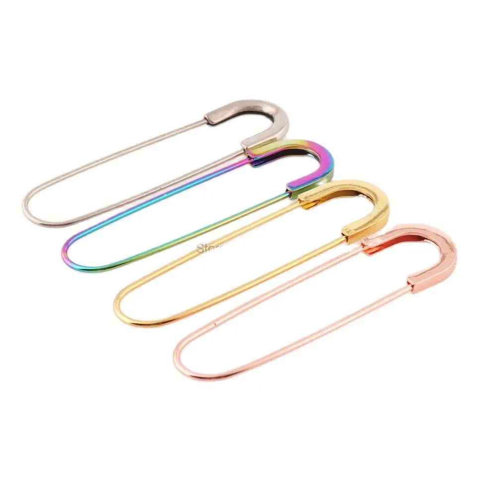 

20pcs/lot 80mm large size Shawl pins rose gold /gold /silver color metal Safety Pins brooch pins Label pins garment accessories