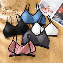 Non-wire Tube Bras For Women Seamless Underwear Sexy Lingerie U-Shape Low Back Bra Top Female Removable Pads Brassiere