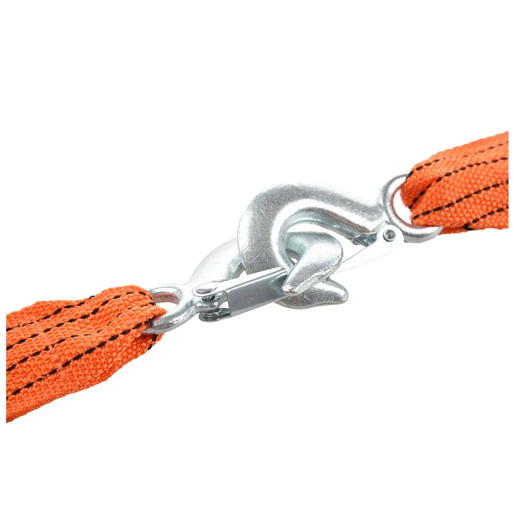 4 Meter Load 3 Ton Car Trailer Towing Rope Strap Tow Cable with Hooks Emergency Vehicle Tool car accessories