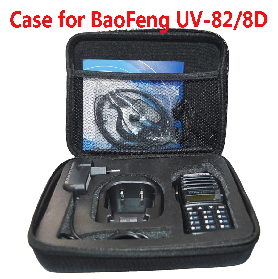 New Case Carring Handbag Storage Box For BAOFENG UV-5R UV-5RE UV-82 8D TYT TH-F8 Walkie Talkie Launch Hunting Bag