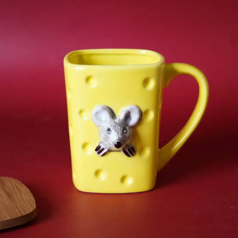 The Mouse with cheese design Ceramics Mugs coffee mug Milk Tea office Cups Drinkware the Best birthday Gift with gift box
