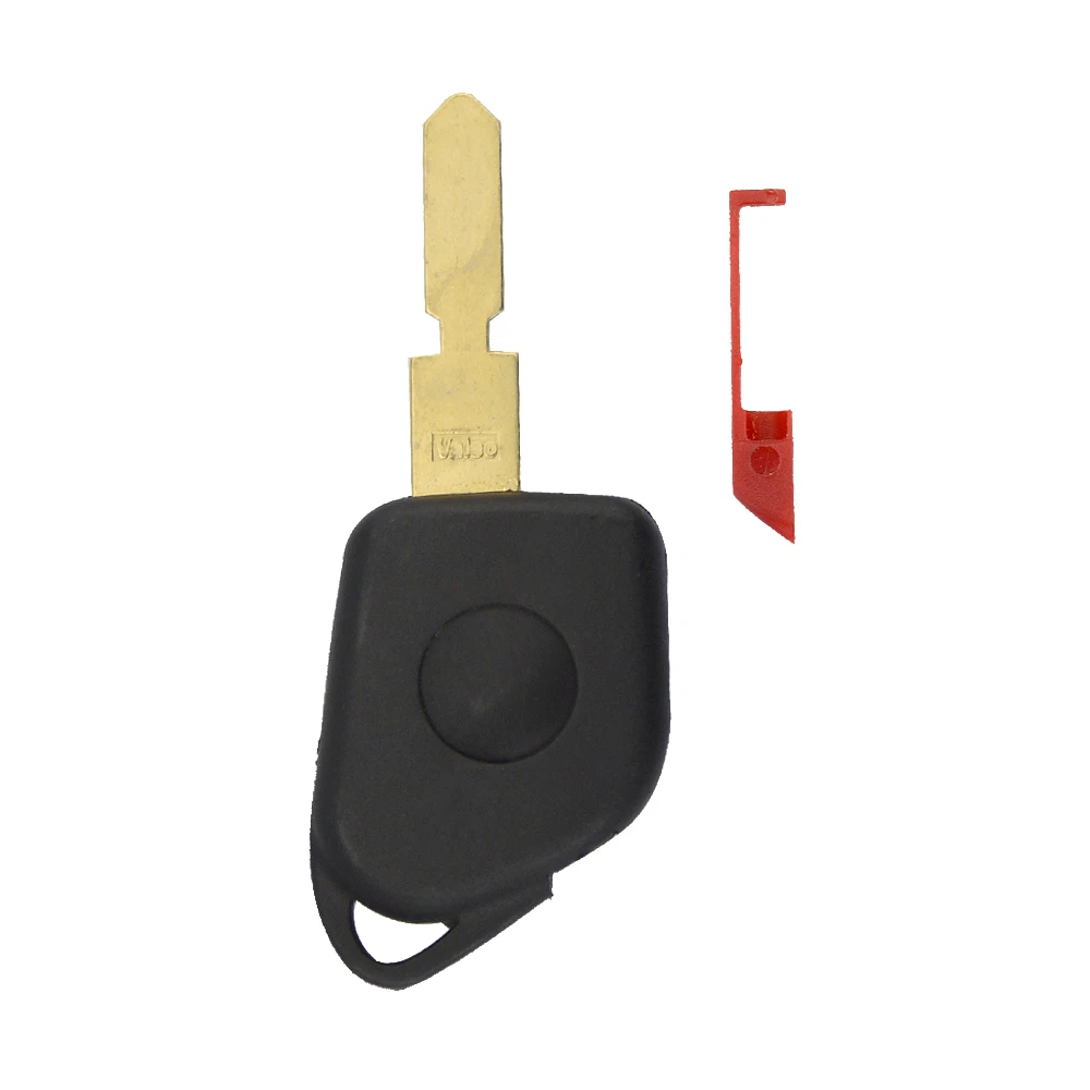 Okeytech 1 pulsante per Peugeot 406 Transponder Remote Car Key Shell Cover Cover Fob Blade Hole Key sostituzione con spina rossa