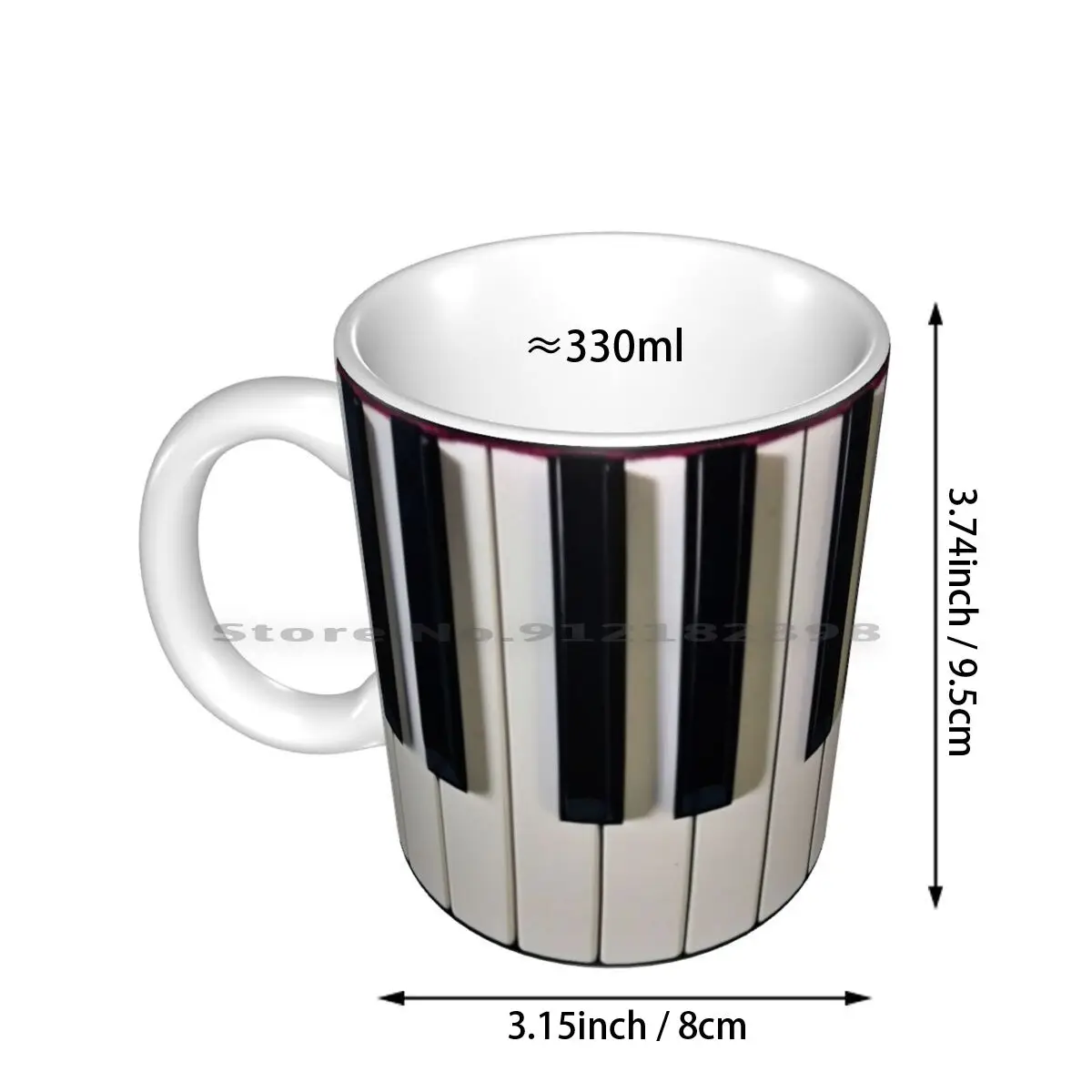 Piano Keys Ceramic Mugs Coffee Cups Milk Tea Mug Piano Keys Keyboard Music Pop Culture Awesome Epic Top Selling Graphic