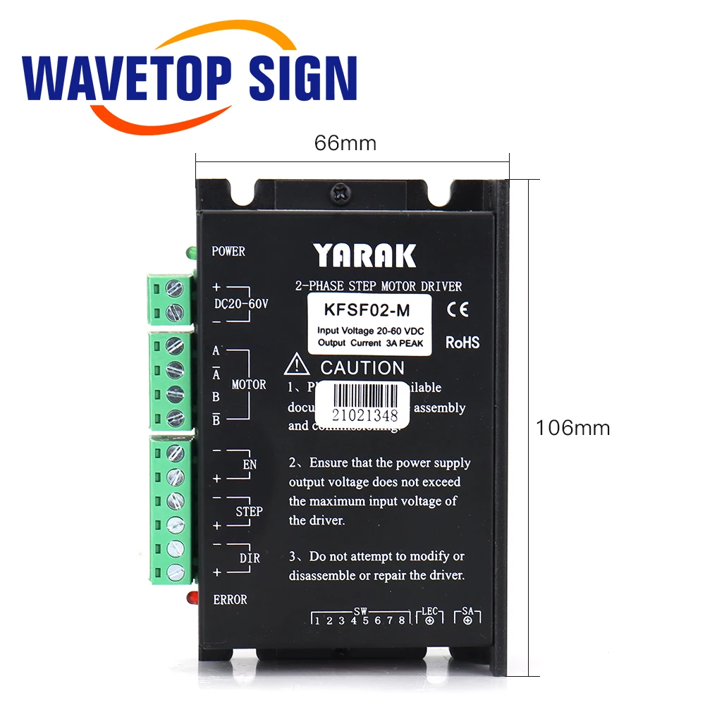 WaveTopSign Yueming Stepper Motor Driver YARAK KFSF02-M Instead Y2S3060-M for Laser Engraving and Cutting Machine