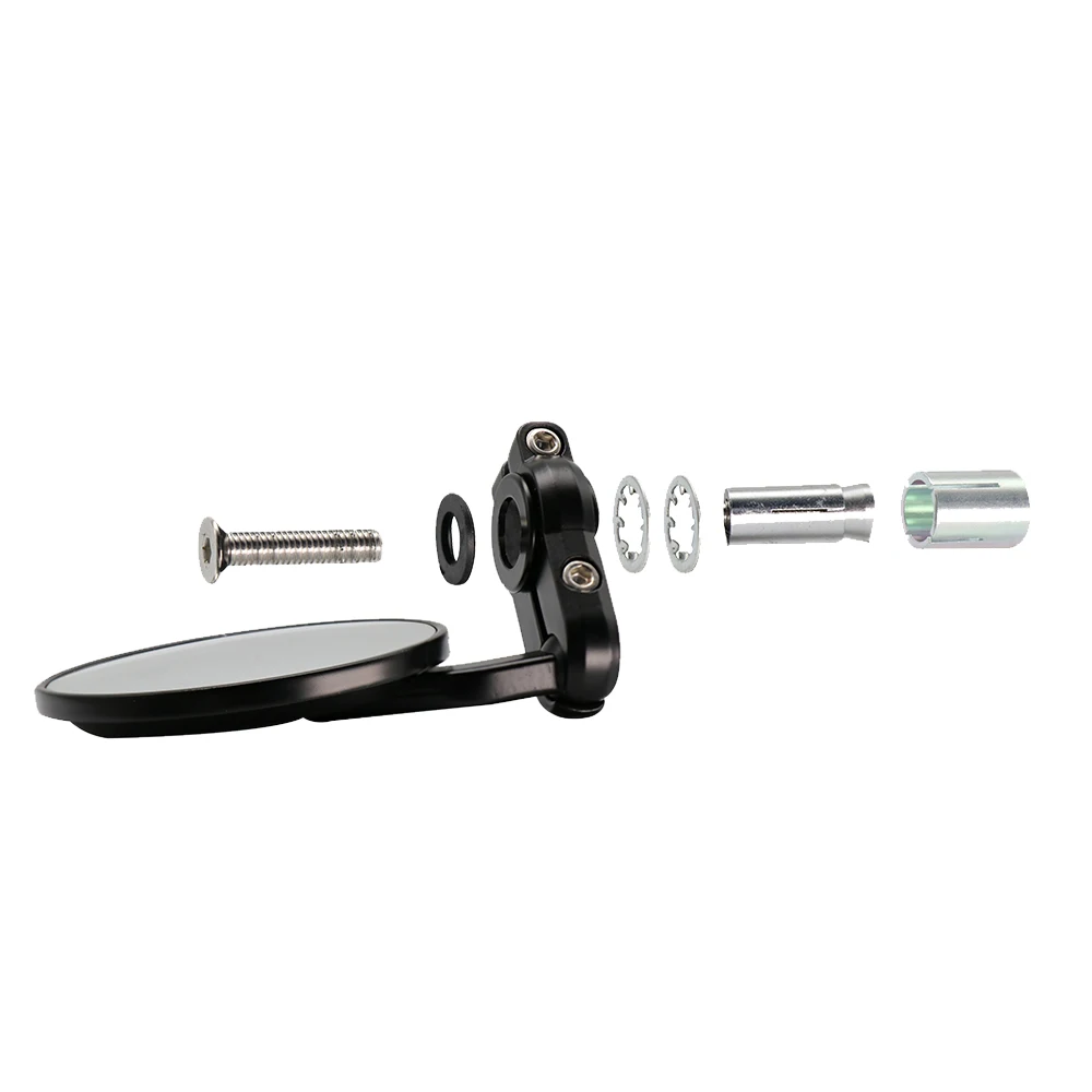 Zsdtrp 18Mm Universal Motorcycle Spiegel Aluminium Zwart Handvat Bar End Achteruitkijkspiegel Zij Spiegels Motor Accessoires