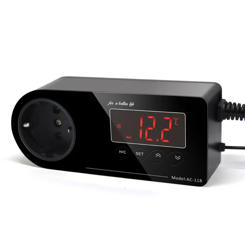 Termostato Digital inteligente para acuario y reptiles, regulador de temperatura con enchufe europeo, novedad de 2021