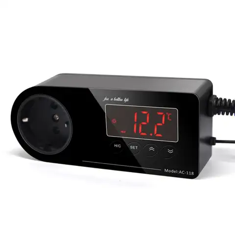 2025 New Intelligent Digital Thermostat EU Plug Temperature Regulator Aquarium Reptile