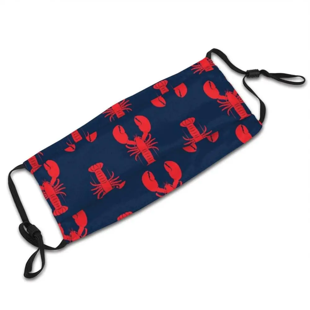 Kreeften-Rood Op Navy Wasbare Trending Aangepaste Pm2.5 Filter Masker Kreeft Rode Kreeft Kreeften Maine Sea Life
