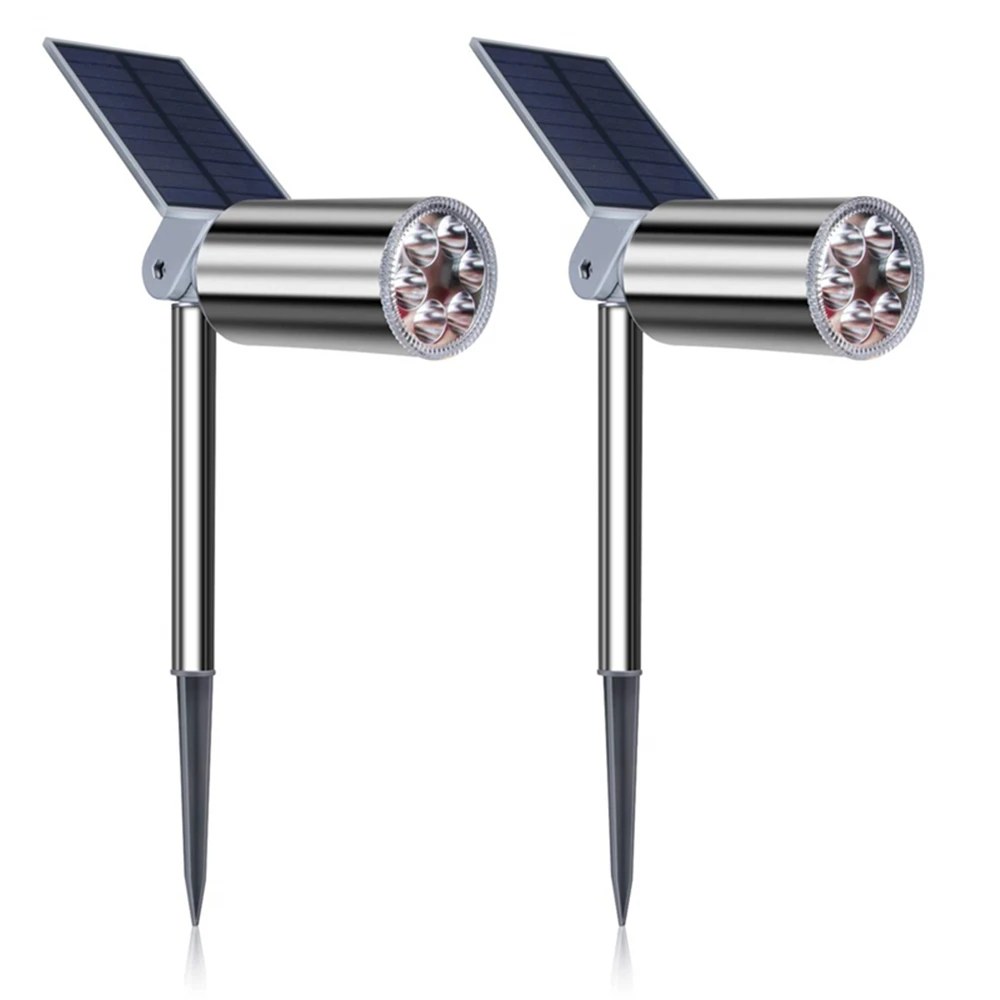 Adjustable Solar Spotlight Solar Garden Light IP65 Super Bright Landscape Lawn Light Outdoor Light Stainless Steel Solar Lamp