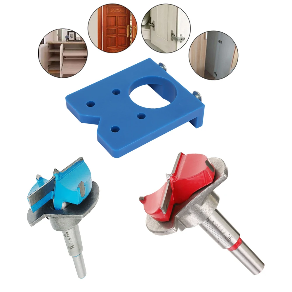 Guia de perfuração de dobradiças, guia de perfuração do furo da dobradiça, localizador oculto de buracos para carpintaria, porta de armário, acessórios ferramenta