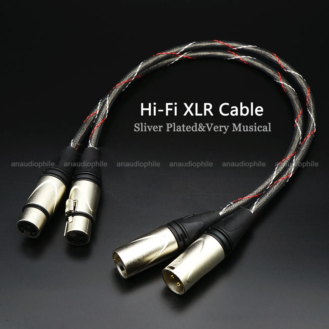 Câble audio XLR de qualité, plaqué argent, 3 broches, XLR Balchooks, amplificateur, préampli, console de radiateur