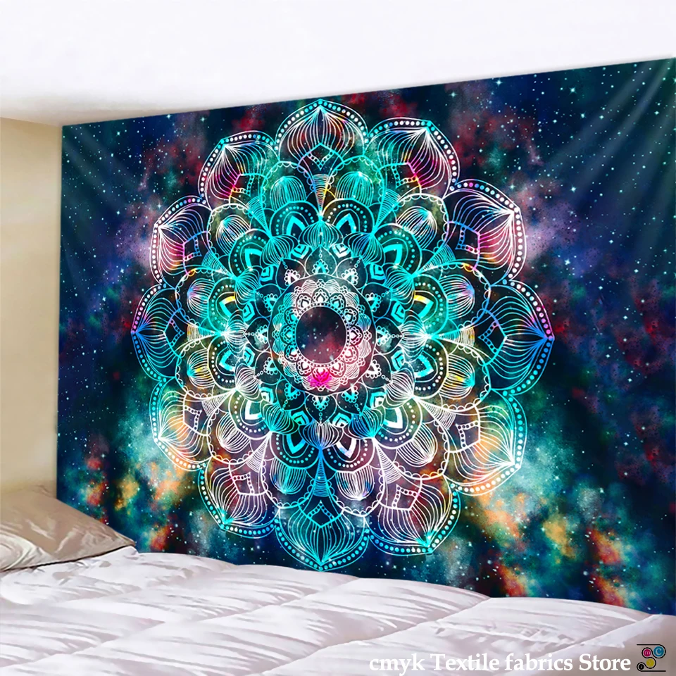 Indian Mandala Tapestry Wall Hanging Sandy Beach Throw Rug Blanket Camping Tent Travel Mattress Bohemian Sleeping Pad Tapestries