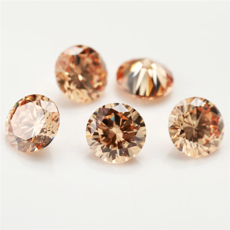 1~12mm 5A Runde Lose Zirkonia-Steine Weiß Champagner Lavendel Rosa Granat Mix 5 Farben CZ Edelsteine für Schmuckherstellung – Detail 11