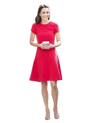 Kate Middleton Luxury Women Princess Dress Red Mini Party Dresses 1281