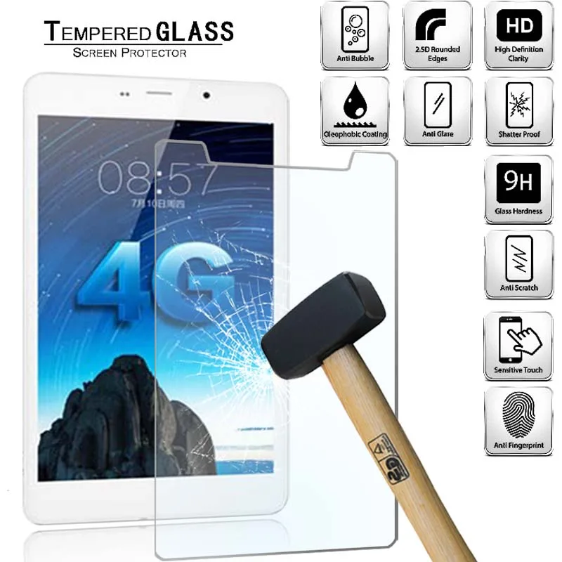 Tablet Tempered Glass Screen Protector Cover for Cube T8 Windows Tablet Full Coverage Anti-Scratch Explosion-Proof Screen