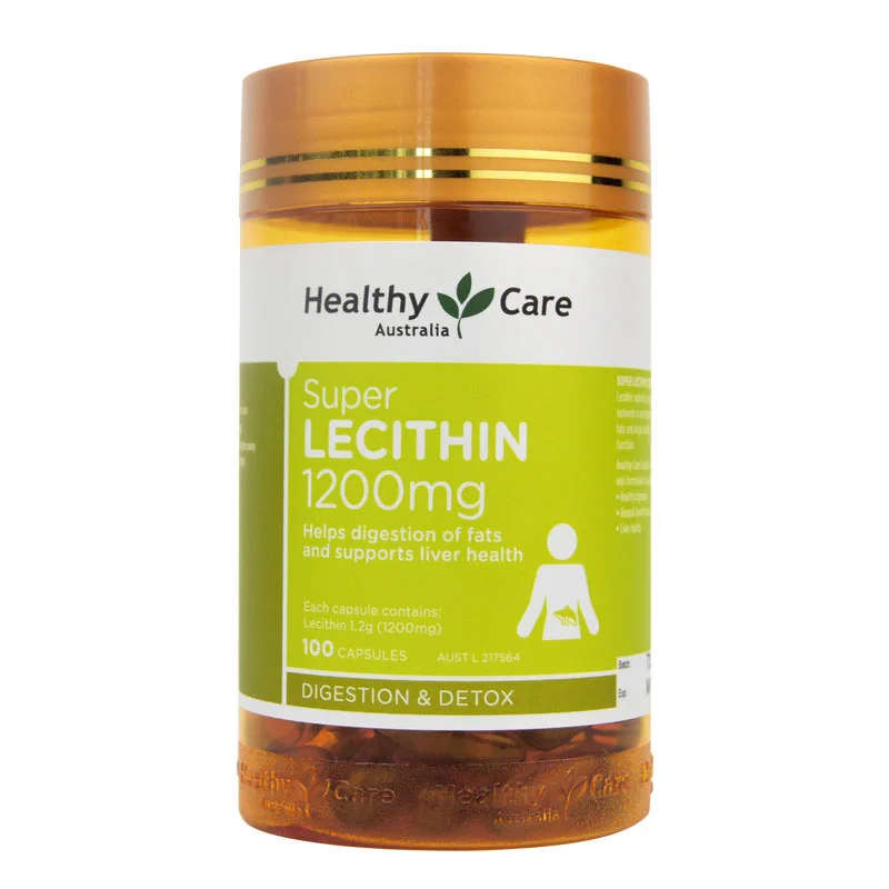 

Free shipping Super Lecithin 1200 mg 100 capsules Helpsdigestion of fats and supports liver health