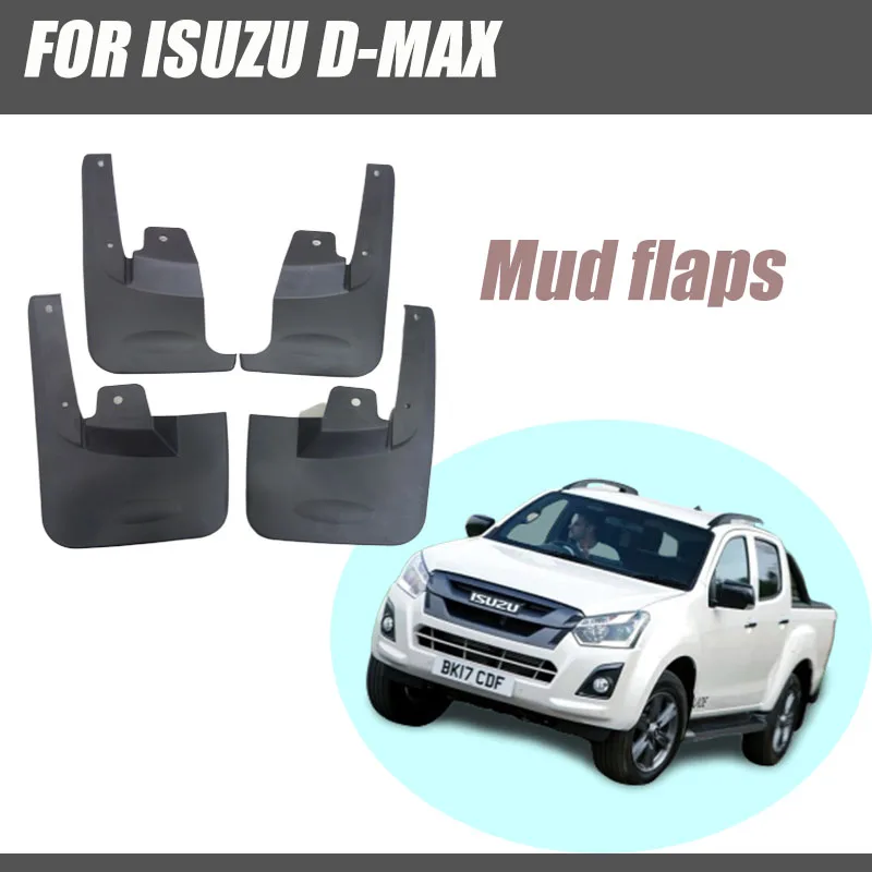 Mud flaps FOR isuzu D-MAX mudguards DMAX fenders car mud flap splash guards fender accessories auto styline Front rear 4 pcs