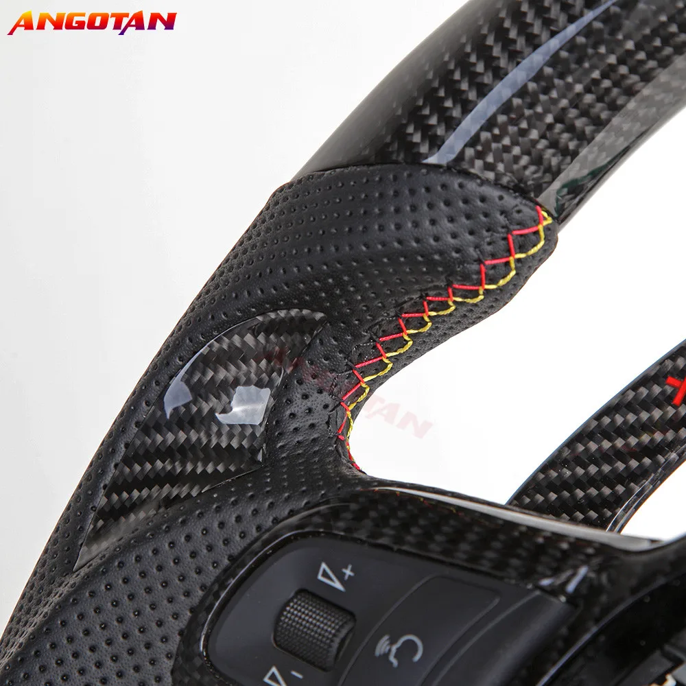 Carbon Fiber Steering Wheel  Fit For Audi R8 TT TTs Audi Sprort Car volante esportivo 2007-2014 models