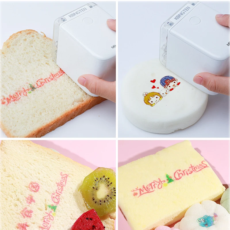 Mbrush Mini Handheld Food Printer Edible Ink Portable Inkjet Pen Print Custom DIY Bread Coffee Fruit Cookies Latter Printing