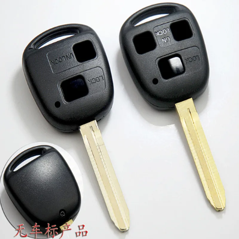 

20 шт., 2/3 кнопки, корпус дистанционного ключа TOY43, лезвие для Toyota Camry Corolla Prado Yaris, сменный чехол для ключа