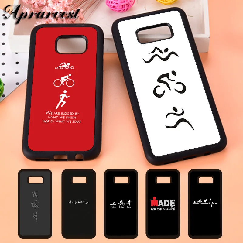 Aprarvest Item Triathlon Sport Phone Case Cover For Samsung Galaxy S5 S6 S7 edge S8 S9 Plus S10 lite S10E Note 5 8 9 10 Plus