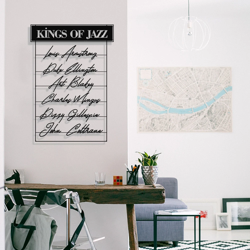 

MIGNATIS King Jazz Design Metal Wall Decor - Inside Of a FrameKitchen Wall Decor, Office, wall Decorations for Living Room