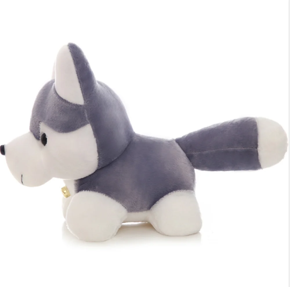 Muñeca de peluche de 25cm para niños, muñeco creativo de simulación de perro, Husky, regalo de cumpleaños
