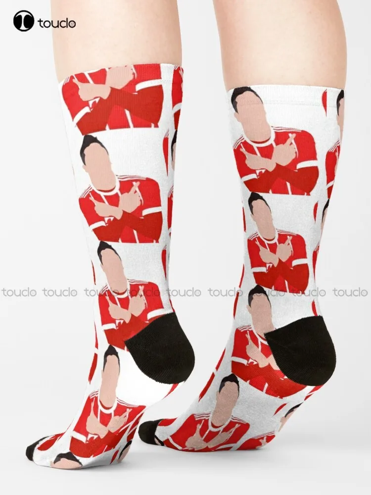 Lewandowski Socken, amerikanische Flagge, Unisex-Socken für Erwachsene, Teenager, Jugendliche, personalisierbar, 360° °   Digitaldruck Hd Hohe Qualität