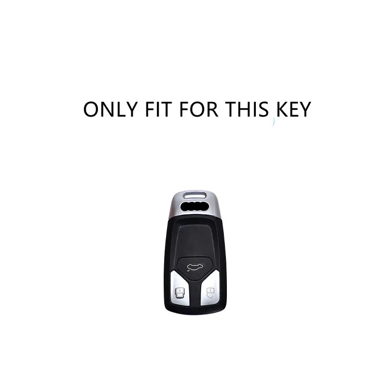 Car Key Case  Cover Shell Carbon Fiber For Audi A4 B9 A5 A6 S4 S5 S7 8W Q7 4M Q5 TT  Smart Remote Protector Auto Accessories