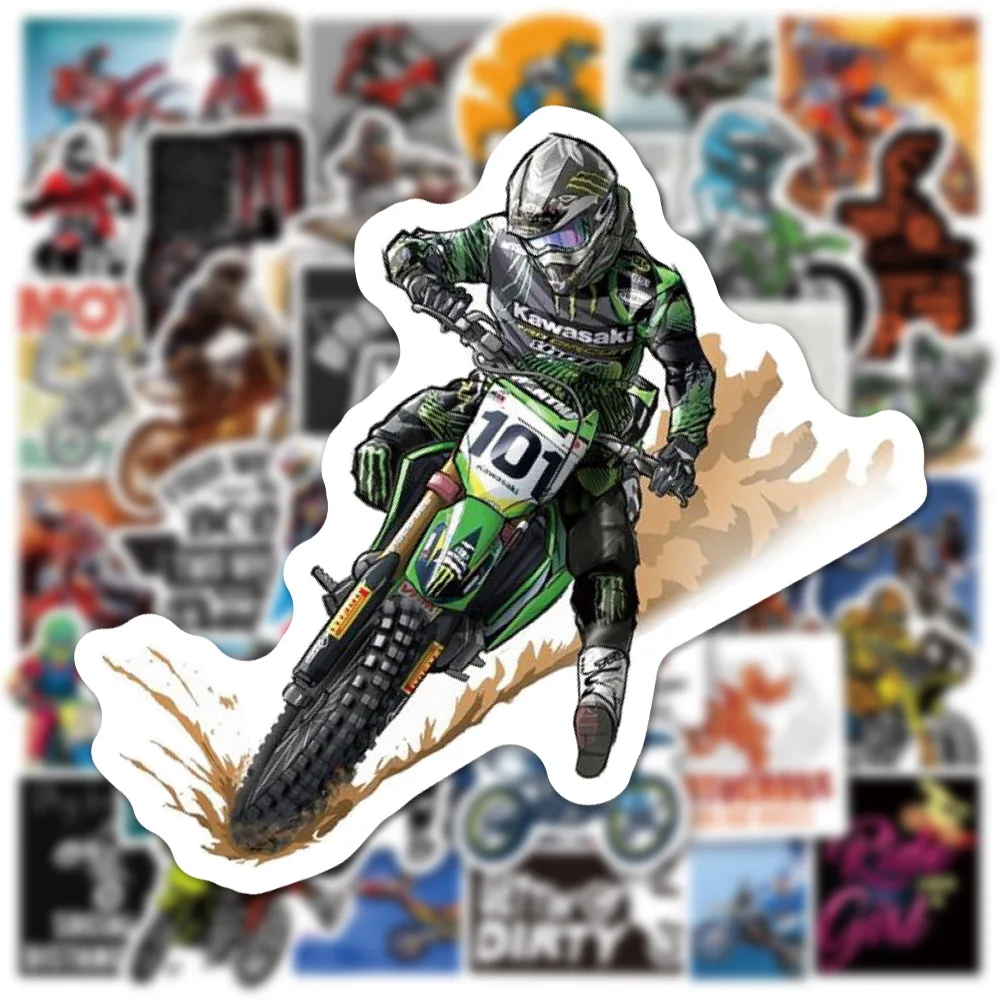 10/30/50PCS Cartoon Mountain Motocross Race Cool Art Graffiti Decals Skateboard iPad Toys DIY Waterproof Stickers Wholesale