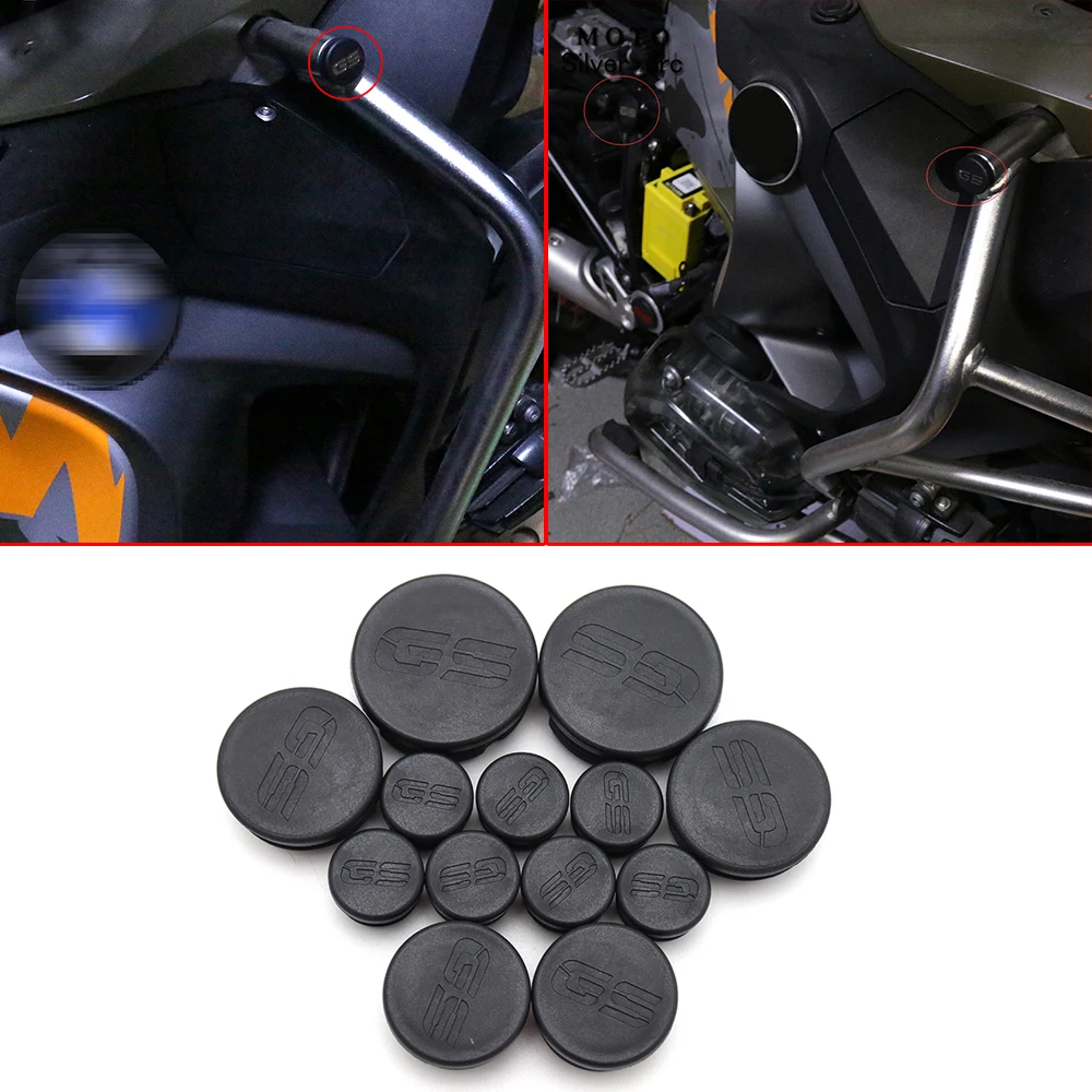 Motorcycle Tank Protection Bar Plugs Covers Fit For BMW R1200GS ADV R 1200 GS LC Adventure 2013 2014 2015 2016 Frame Hole Caps