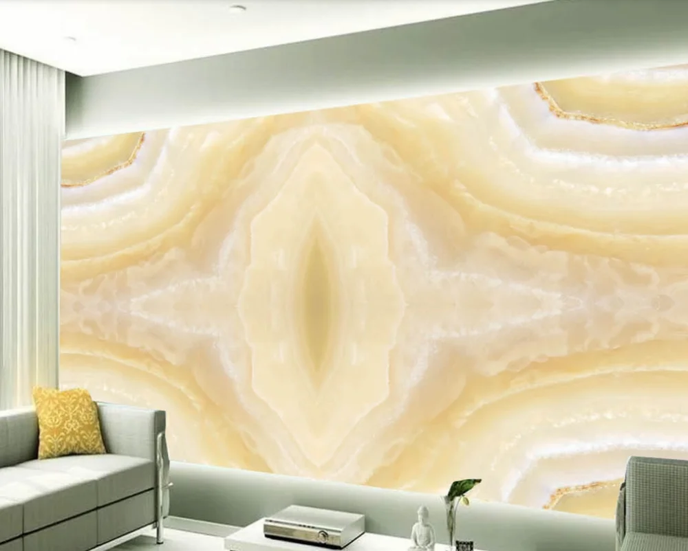 Modern simple marble pattern living room TV background wall professional customized wallpaper