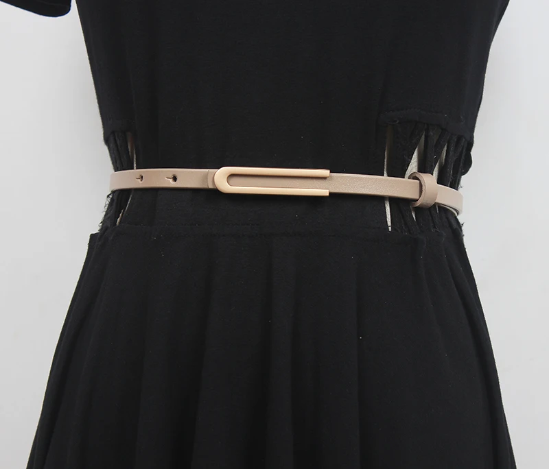 Women's Runway Fashion Genuine Leather Cummerbunds Female Dress Corsets Waistband Belts Decoration Narrow Belt R1968