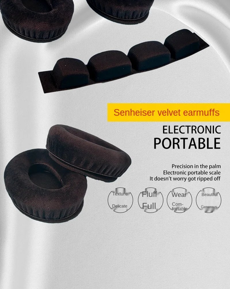Für Sennheiser HD545 HD565 HD580 HD600 HD650 HD 545 565 580 600 Kopfhörer Ersatz-Ohrpolster und Kopfbügelkissen – Detail 4