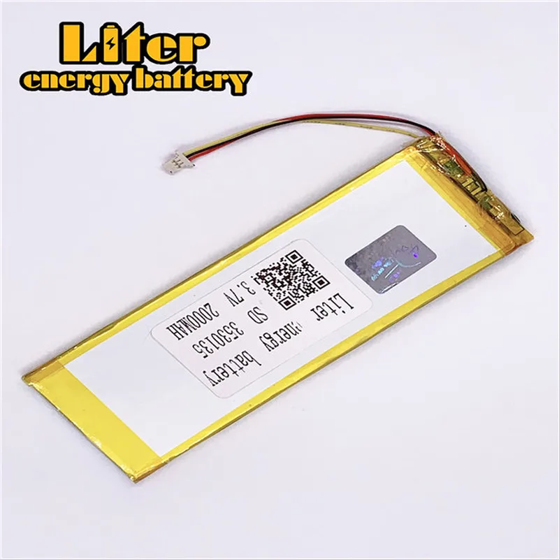 1.0mm-3 dây cắm Tùy Chỉnh 3.7 V 3530135 2000 mAh lõi pin Li-polymer Li Polymer Pin
